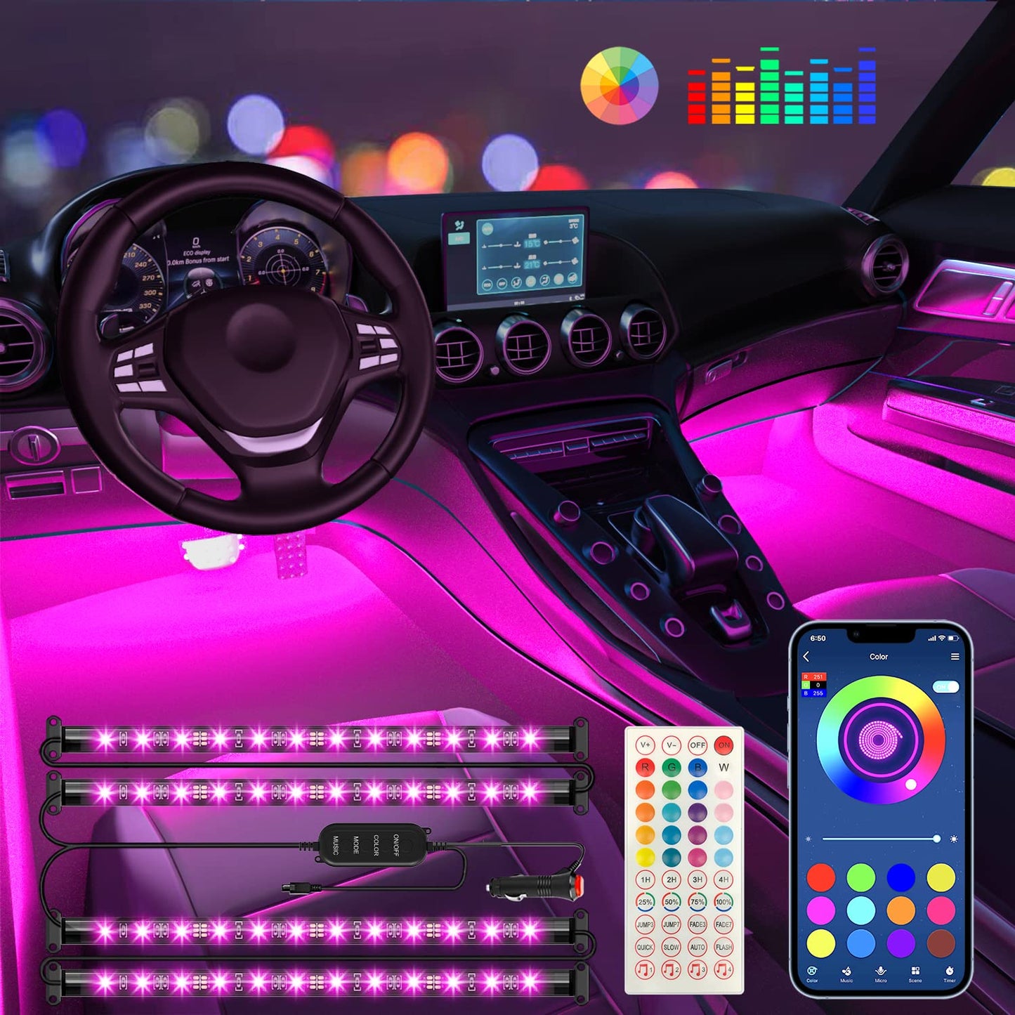 Interior Car Lights LED 4pcs